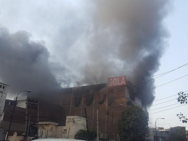 Major fire broke out at plastic factory in Ludhiana, four storey building collapsed. Around 15-20 persons including fire fighters feared trapped in the debris, making efforts to douse fire fIRE LUDHIANA