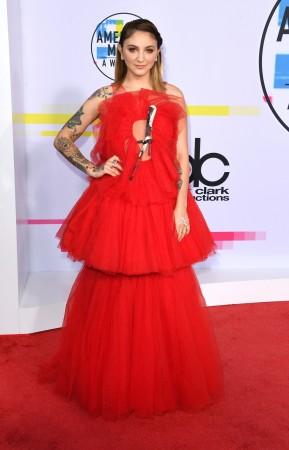 Julia Michaels attends the 2017 American Music Awards at Microsoft Theater on November 19, 2017 in Los Angeles, California. julia