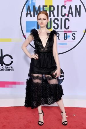 Madelaine Petsch attends the 2017 American Music Awards at Microsoft Theater on November 19, 2017 in Los Angeles, California. madelaine