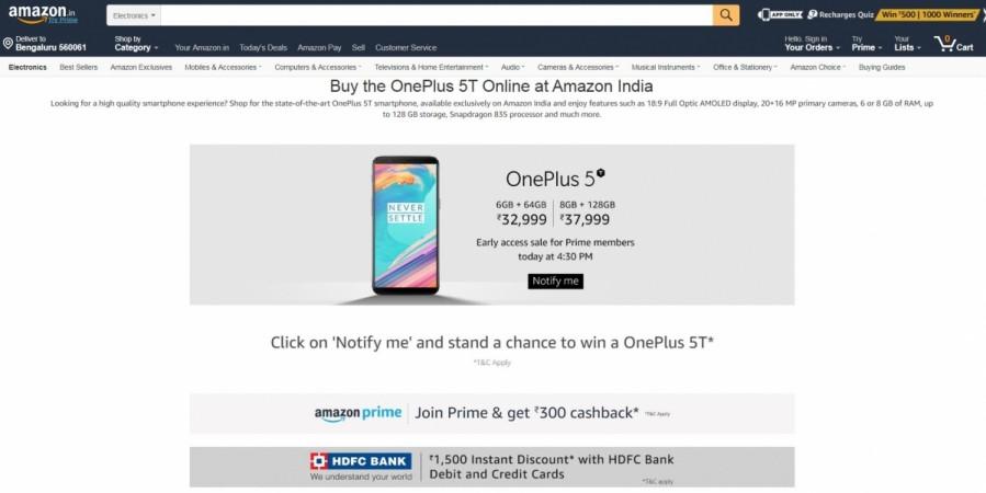Early Access Sale: Tip and tricks to make successful OnePlus 5T purchase on Amazon India OnePlus 5T, Amazon India, Early Access Sale, Amazon Prime, India launch, price