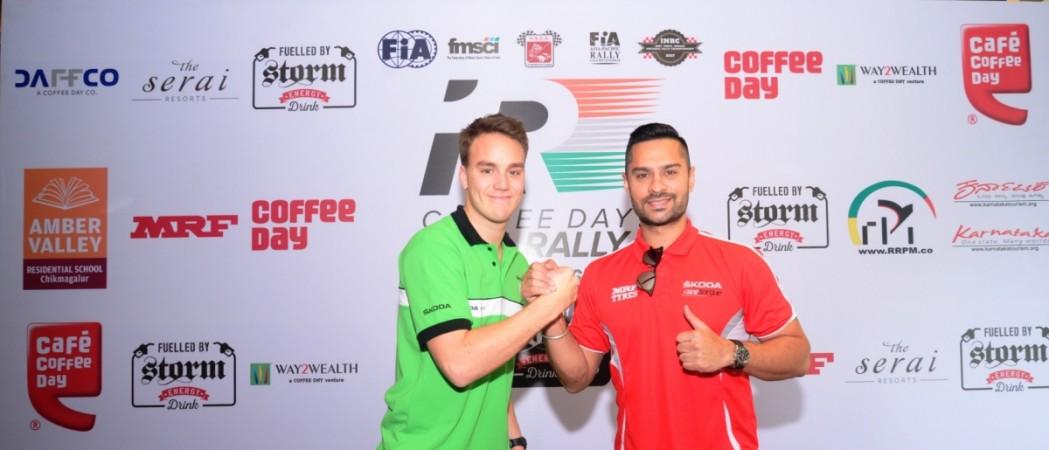 The current defending champion Gaurav Gill and Ole Christian Veiby from Norway to compete at Coffee Day India Rally 2017 gaurav gill, Motorsports, team mrf