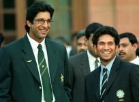Wasim Akram and Sachin Tendulkar
