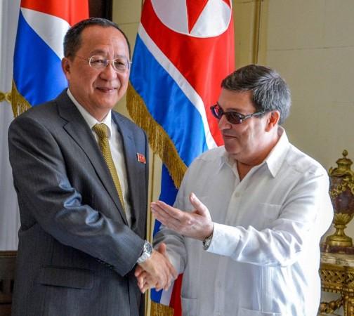 North Korean and Cuban Foreign Ministers in Havana Cuba North Korea ministers