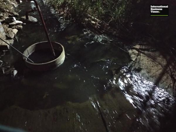 Sewage water flowing through Kaggadasapura Lake Kaggadasapura Lake