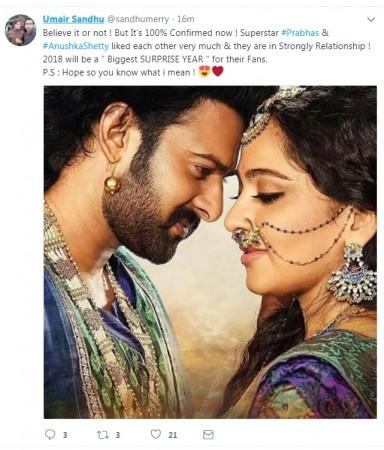 Prabhas and Anushka Shetty