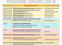 3rd Edition Indywood film carnival's programme schedule Day 1