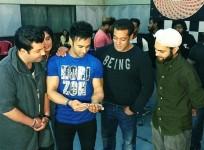 Salman Khan with Fukrey Returns team