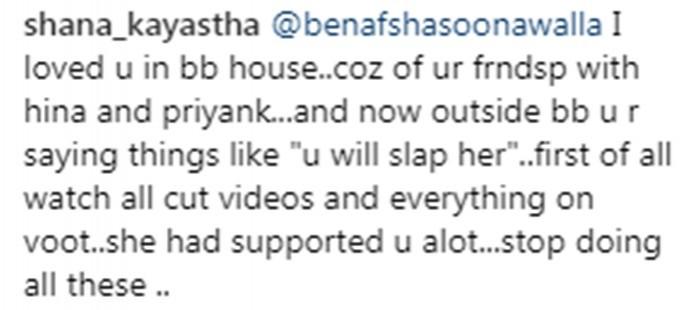 Fans Shames Benafsha Soonawalla for Supporting Priyank Sharma
