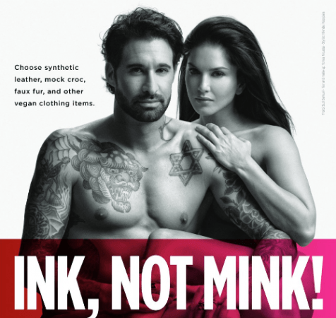 Sunny and Daniel in the new PETA campaign Sunny Leone and husband Daniel