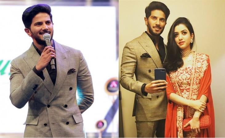 Dulquer Salmaan and wife Amal Sufiya during Asiavision Movie Awards 2017 Dulquer Salmaan, Asiavision Movie Awards 2017