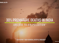 Air pollution causes 30% premature deaths in India