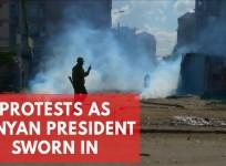 Protests as president Uhuru Kenyatta sworn in