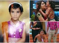 Collage of photos of Prarthana and TV serial Nandini