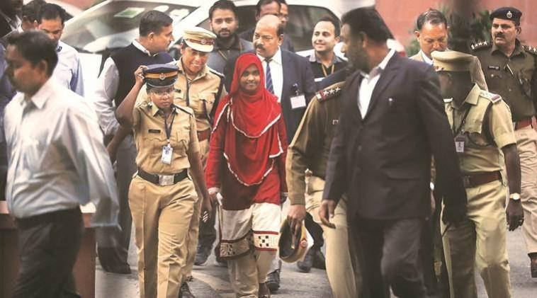 Hadiya was brought to Sivaraj Homeopathy Medical College in Tamil Nadu's Salem under tight security on Tuesday, Novemeber 28 Hadiya in Salem