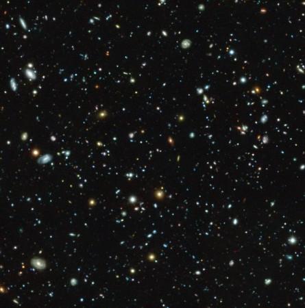 This colour image shows the Hubble Ultra Deep Field region, a tiny but much-studied region in the constellation of Fornax, as observed with the MUSE instrument on ESO's Very Large Telescope. ESO, Very Large Telescope,