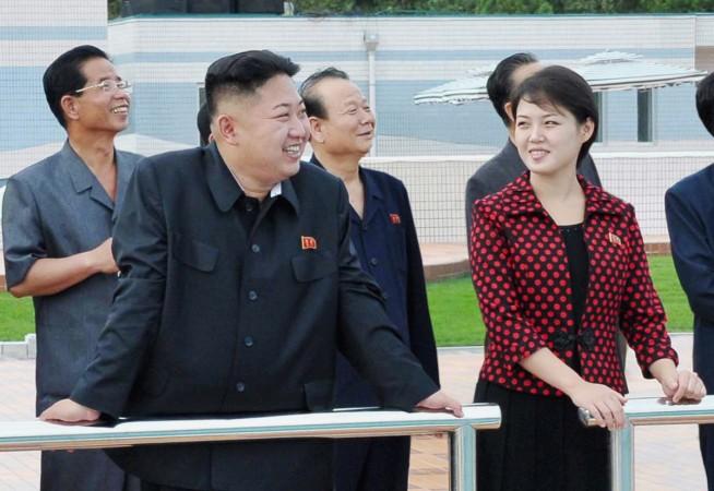 Kim Jong-Un and Ri Sol-ju visit the Rungna People's Pleasure Ground Ri Sol-ju