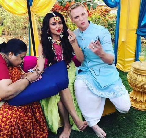 Aashka Goradia and Brent Goble Mehendi ceremony Aashka Goradia and Brent Globe wedding