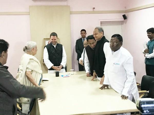Rahul Gandhi filing his nomination for the post of Congress president. Rahul gandhi