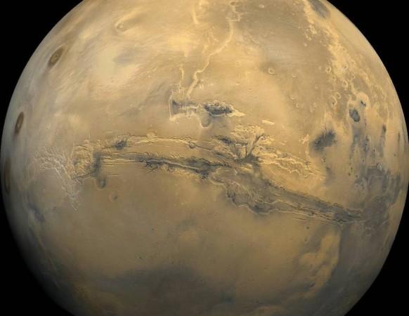 The Valles Marineris on Mars is the largest canyon in the Solar System. Valles Marineris