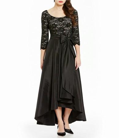 Floral net Tafta party gown