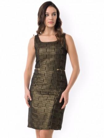Gold and black LBD
