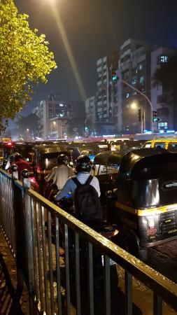Traffic jam in Mumbai. Mumbai rains