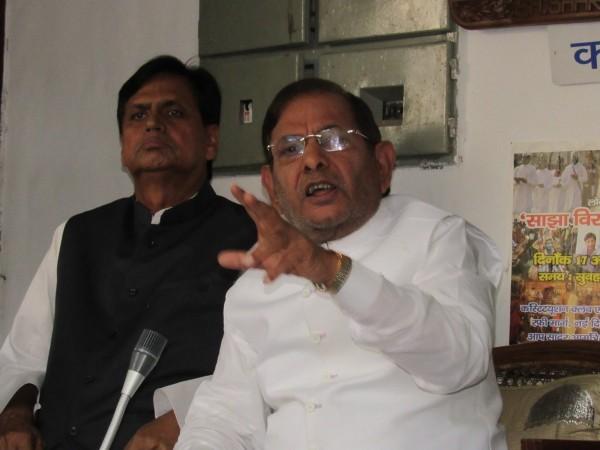 Janata Dal (United) leaders Sharad Yadav and Anwar Ali Sharad yadav anwar ali