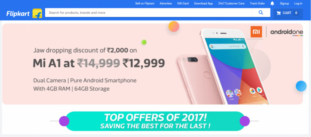 The Rs 2,000 discount on MI A1 as seen on Flipkart (screenshot) Xiaomi Mi A1