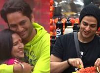 Vikas Gupta with his mother (left), Priyank Sharma (right)