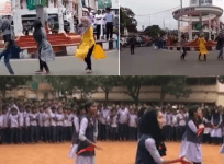Muslim girls, Jimikki Kammal, flash mob