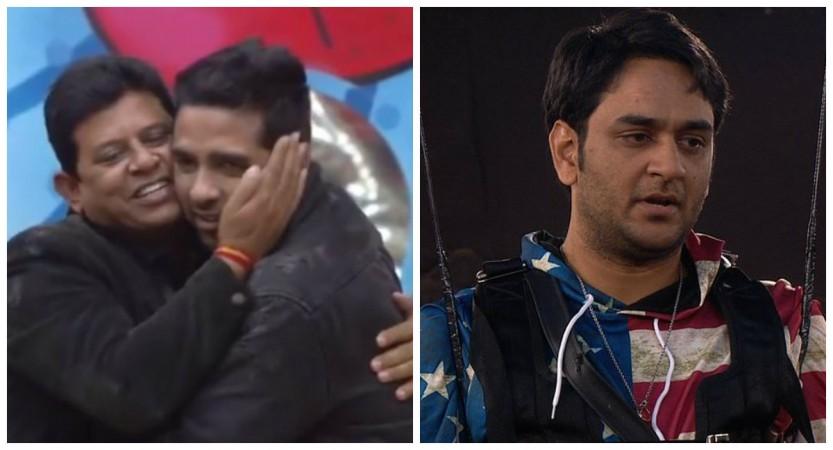 Puneesh Sharma, his father and Vikas Gupta Puneesh Sharma, his father and Vikas Gupta