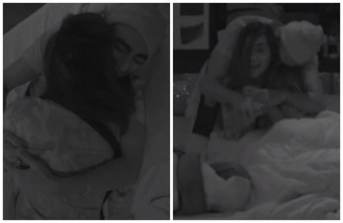 Akash Dadlani and Arshi Khan cozy moments in Bigg Boss 11 Akash Dadlani and Arshi Khan cozy moments in Bigg Boss 11