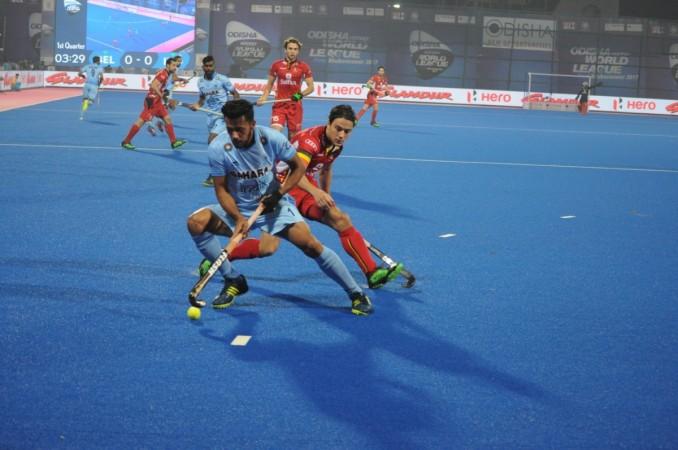 File photo of Indian men's hockey team during their quarter-final clash against Belgium on December 6 India hockey