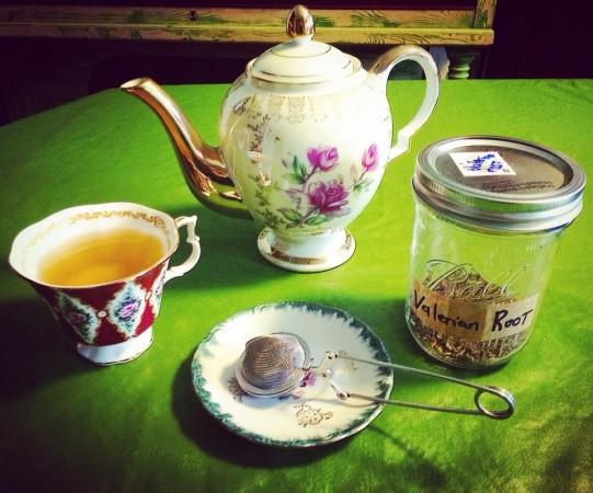 Valerian root tea,