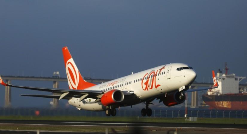 An aircraft of Brazilian airline Gol prepares to take off at the Santos Dumont Airport in Rio de Janeiro December 15, 2014 Gol airlines