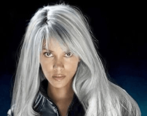 Halle Berry's character, Storm, in X Men series Halle Berry's character, Storm, in X Men series