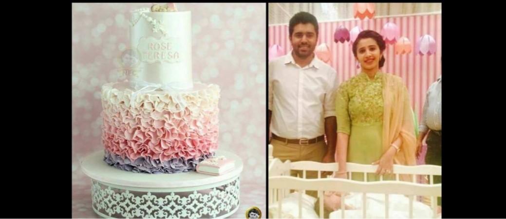 Nivin Pauly and Rinna Joy on the baptism of Rose Teresa Nivin Pauly, Nivin family