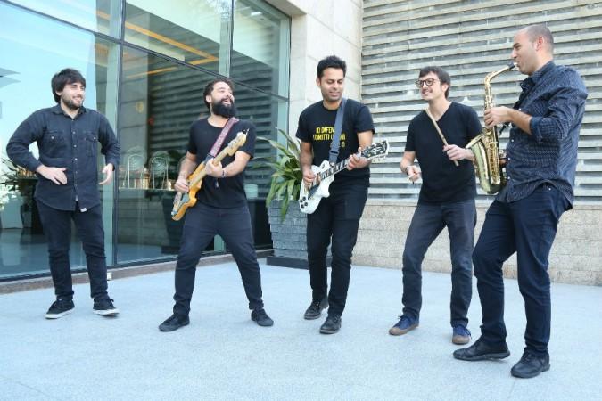 Alluri with his band Alluri with his band