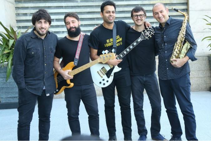 Alluri with his band Alluri with his band