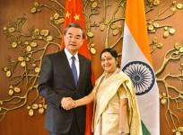 Sushma Swaraj and Wang Yi