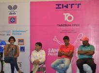 Reeth Abraham and Srinath Prahlad at launch of Wheelchair Tennis tournament in Bengaluru