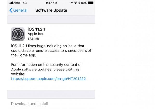 Apple releases iOS 11.2.1: Here's you should update iPhone, iPad and iPods right now Apple iOS 11.2.1, update, release, how to install
