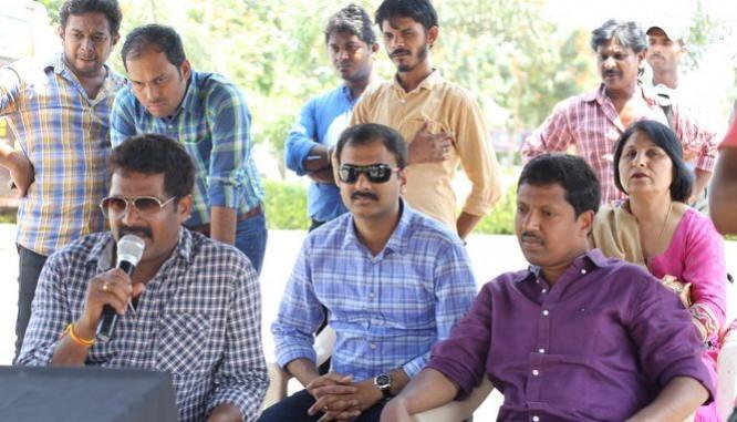 Ram Talluri with Venkat Talari on Chuttalabbayi set Ram Talluri with Venkat Talari on Chuttalabbayi set