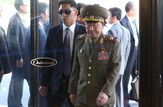 Hwang Pyong-So arrives at the Oakwood hotel on October 4, 2014 in Incheon, South Korea. Hwang Pyong-So