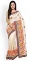 White embroidered saree
