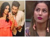 Kishwer Merchantt, Suyyash Rai (left) Hina Khan (right)