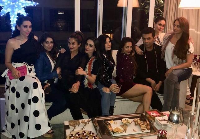 Malaika Arora Khan, sister Amrita Arora, Kareena Kapoor Khan, Karisma Kapoor, Karan Johar, Maheep Kapoor, Bhavana Pandey and Seema Khan. Malaika Arora Khan Slut shamed