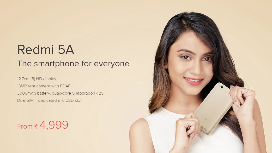 Xiaomi Redmi 5A on Mi.com