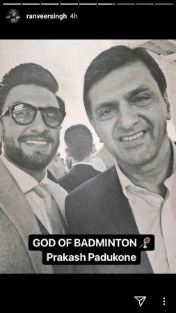 Ranveer Singh with Prakash Padukone Ranveer Singh
