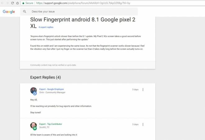 Google Pixel 2 XL fingerprint sensor response time slows after Android 8.1 Oreo update: Here's how to fix it Google, Pixel 2 XL , fingerprint sensor, Android Oreo 8.1, issue